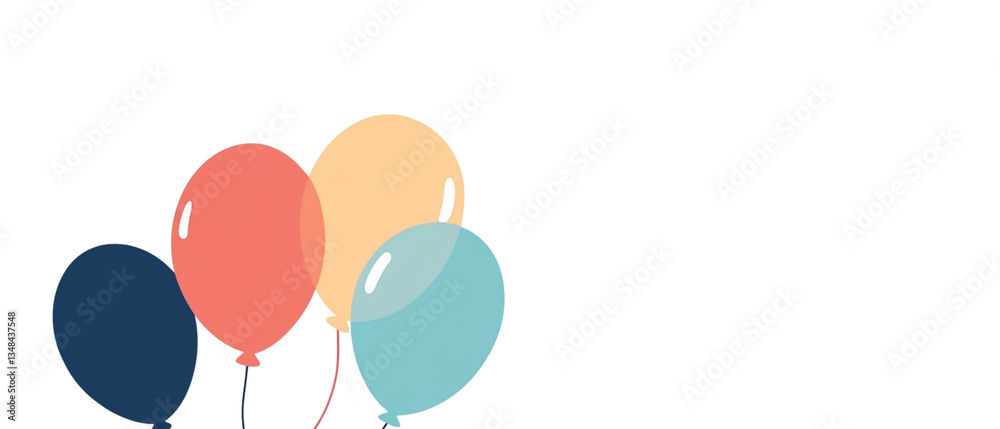 Simple clip art of balloons on a white background with plain colors.
Simple clip art of balloons on a white background with plain colors.