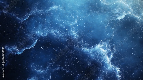 Turbulent Ocean Waves Under Dark Stormy Clouds