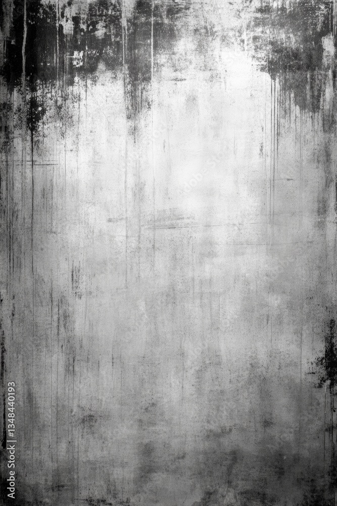 Fototapeta premium Abstract Black and White Texture with Paint Drips