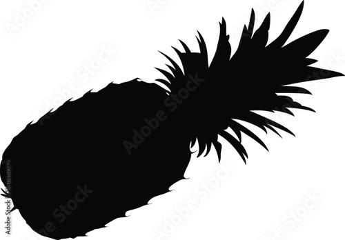 Pineapple silhouette ananas vector illustration,Pineapple vector