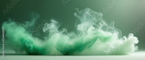 Mystical emerald green smoke background for abstract designs