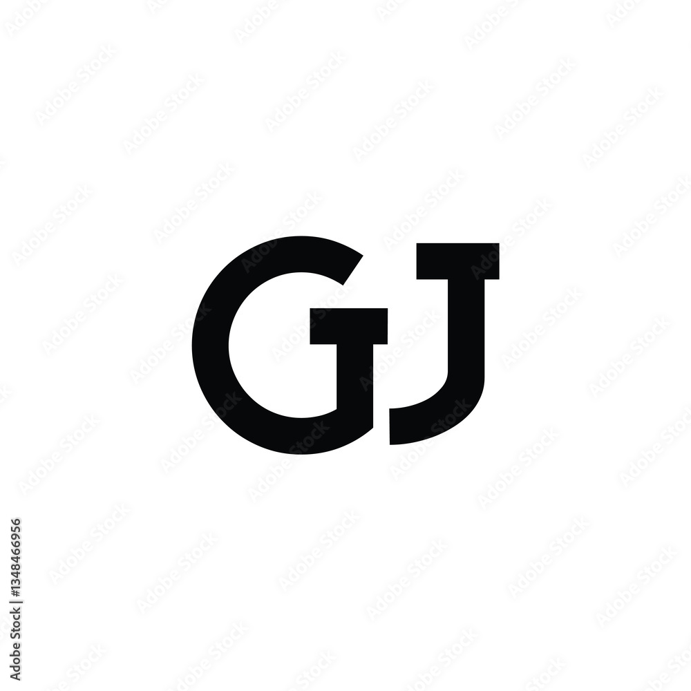 GJ monogram logo design letter text name symbol monochrome logotype alphabet character simple logo GJ monogram logo design letter text name symbol monochrome logotype alphabet character simple logo
