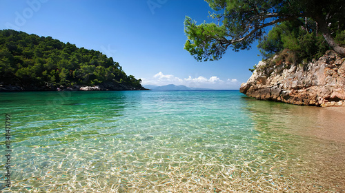 Tranquil Turquoise Bay With Crystal Clear Water