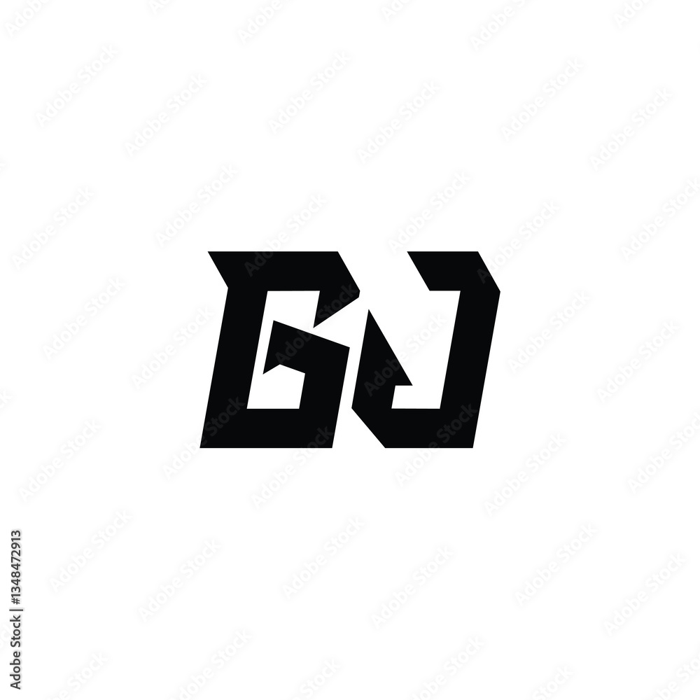 GJ monogram logo design letter text name symbol monochrome logotype alphabet character simple logo GJ monogram logo design letter text name symbol monochrome logotype alphabet character simple logo