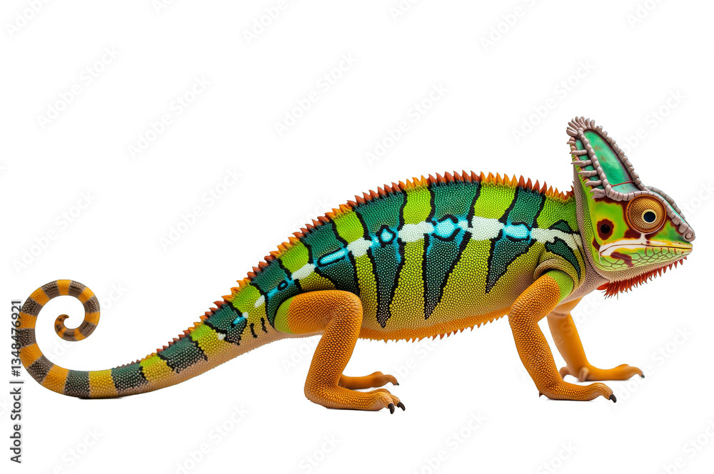 Obraz premium Chameleons Vibrant Colors and Nature’s Camouflage