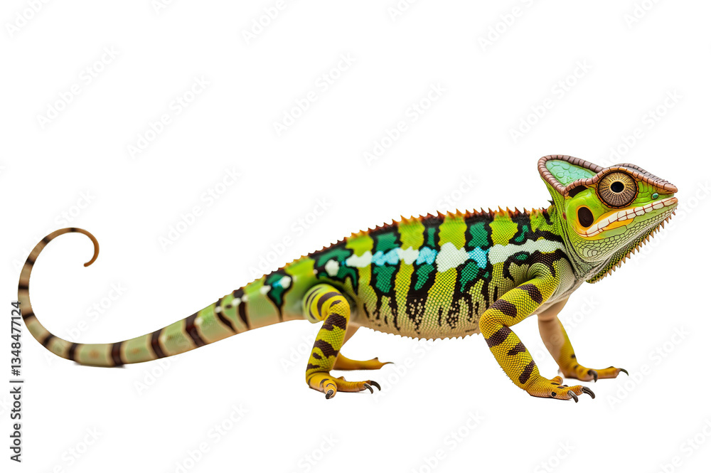 Naklejka premium Chameleons Vibrant Colors and Nature’s Camouflage