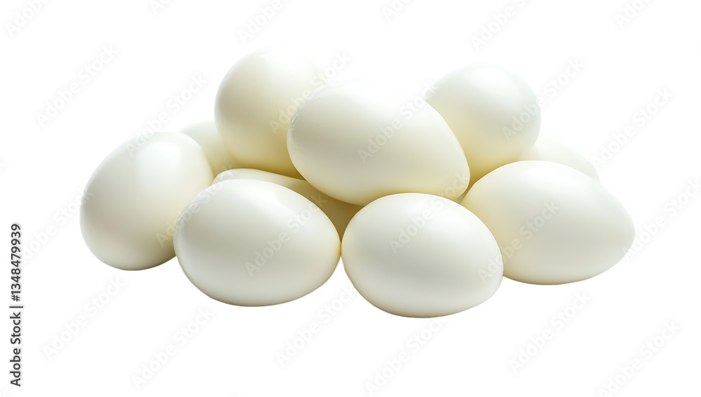 set of chicken boiled egg isolated on a white background set of chicken boiled egg isolated on a white background