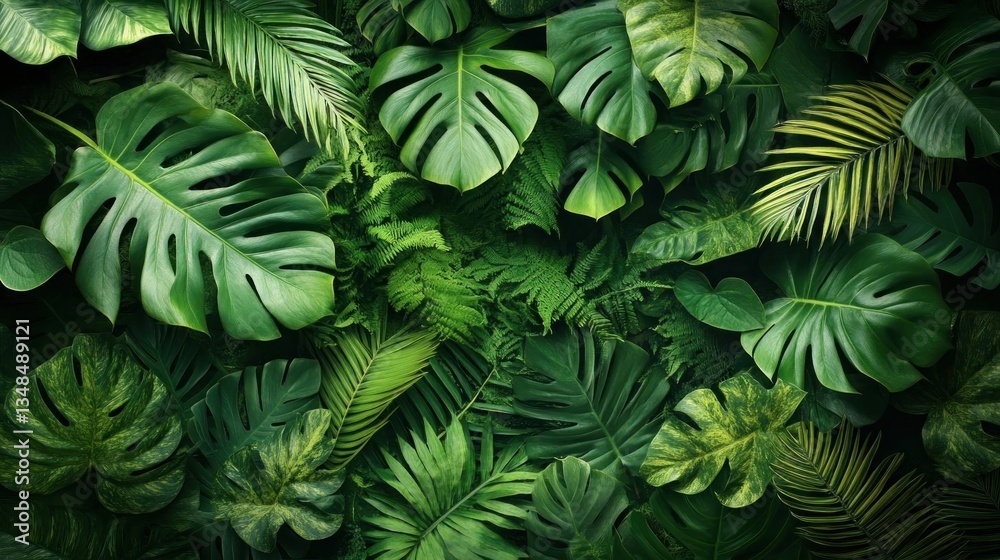 Lush Tropical Greenery Background Texture Image Lush Tropical Greenery Background Texture Image