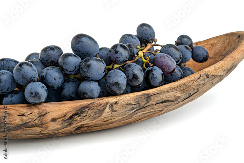 Wallpaper Mural Dark Grapes in Rustic Bowl, Fresh Fruit Torontodigital.ca