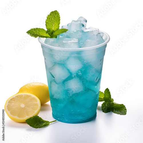 mojito cocktail isolated on white background