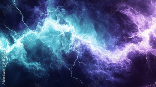 Abstract energy storm; cosmic background; website banner