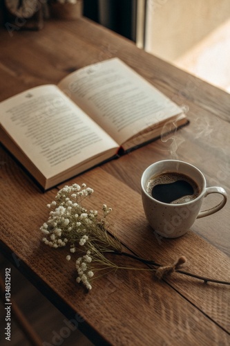 Morning coffee and a good book