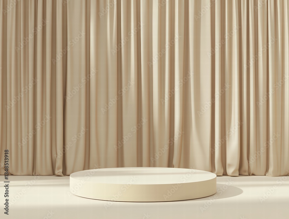 beige background with a minimal podium scene for product display. A clean, modern composition with soft lighting and a simple geometric design, ideal for presentations and branding visuals beige background with a minimal podium scene for product display. A clean, modern composition with soft lighting and a simple geometric design, ideal for presentations and branding visuals