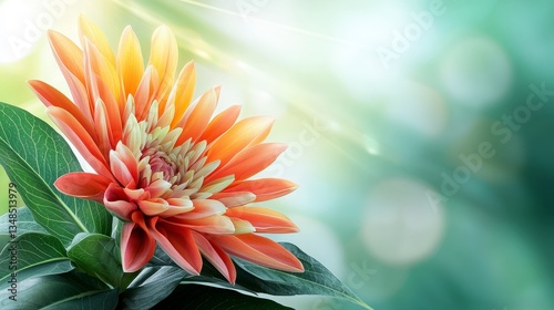 Sunlit Orange Flower Bloom  Close up Macro Photography