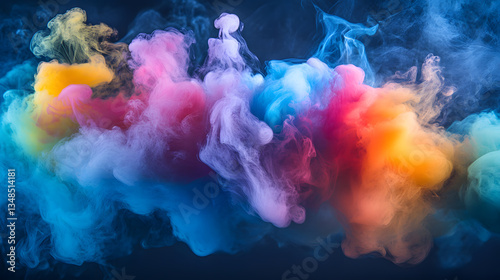 Dreamy and colorful smoke background images: Social media collocation pictures