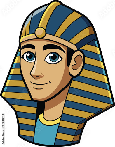 Egyptian pharaoh, exuding wisdom and authority, wearing the iconic Nemes headdress, a symbol of ancient Egyptian power and divinity.