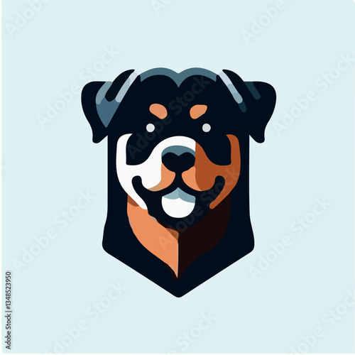 illustration rottweiler icon vector
