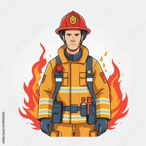 fireman, firefighter, safety, emergency, danger, rescue, fire, man, fighter, uniform, helmet, equipment, red, service, protection, background, hose, work, occupation, job, burn, person, hero, professi