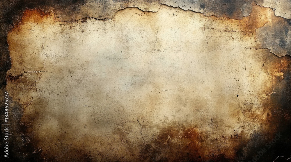 Fototapeta premium Vintage Grunge Texture Aged Paper Background Distressed Vintage Aesthetic with Stains and Weathered Edges