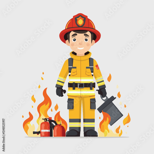 fireman, firefighter, safety, emergency, danger, rescue, fire, man, fighter, uniform, helmet, equipment, red, service, protection, background, hose, work, occupation, job, burn, person, hero, professi