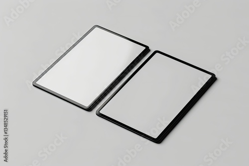 Tab Mockups Tablets with Blank Screens Tab Mockups in Two Colors Screen Mockups