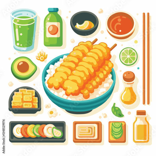 tempura, shrimp, food, delicious, seafood, cuisine, asian, restaurant, lunch, gourmet, meal, crispy, fried, plate, japanese food, dinner, tasty, japanese, sauce, isolated, prawn, appetizer, dish, fres
