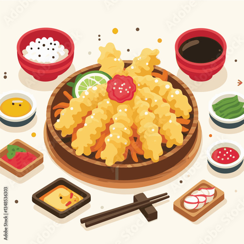 tempura, shrimp, food, delicious, seafood, cuisine, asian, restaurant, lunch, gourmet, meal, crispy, fried, plate, japanese food, dinner, tasty, japanese, sauce, isolated, prawn, appetizer, dish, fres