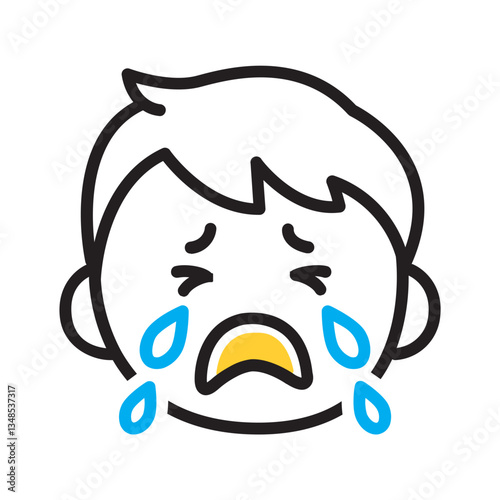 Vector multi color icon for Tears