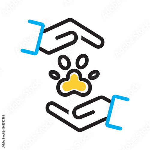 Vector multi color icon for Pet care