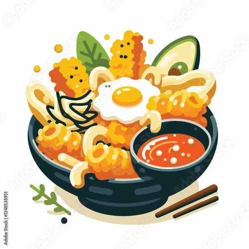 tempura, shrimp, food, delicious, seafood, cuisine, asian, restaurant, lunch, gourmet, meal, crispy, fried, plate, japanese food, dinner, tasty, japanese, sauce, isolated, prawn, appetizer, dish, fres
