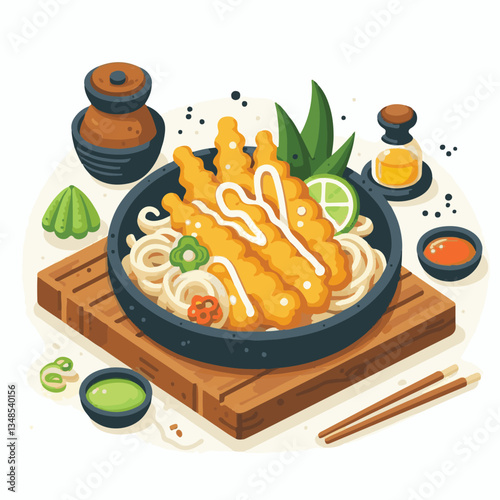 tempura, shrimp, food, delicious, seafood, cuisine, asian, restaurant, lunch, gourmet, meal, crispy, fried, plate, japanese food, dinner, tasty, japanese, sauce, isolated, prawn, appetizer, dish, fres