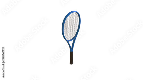 Badminton racket isolated on white background