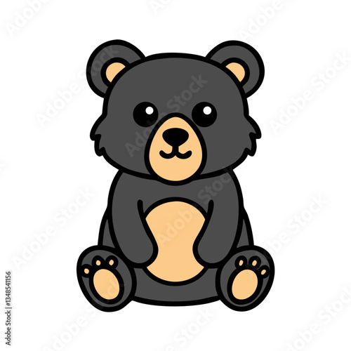 a cute illustration of a bear