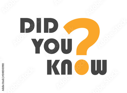 Did you know icon in flat style. Banner interesting facts vector illustration on white isolated background. Explanation sign business concept.
