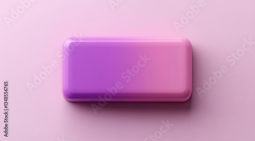 Purple rectangle design displays gradient color and smooth surface on a plain pink backdrop