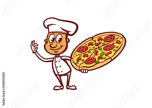 pizza chef cartoon