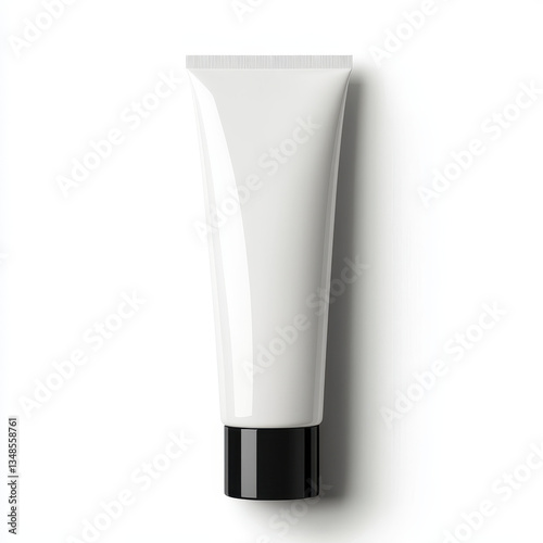 Minimalist White Tube for Skincare or Cosmetic Product Display