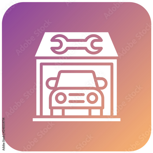 Vector Design Car Garage Icon Style