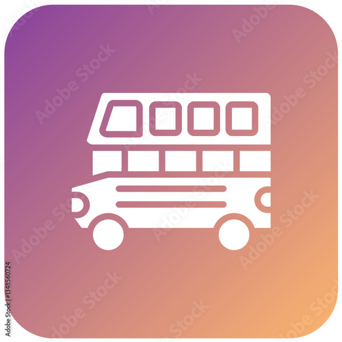 Vector Design Double Decker Icon Style