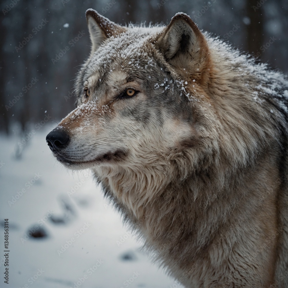 Fototapeta premium wolf in winter