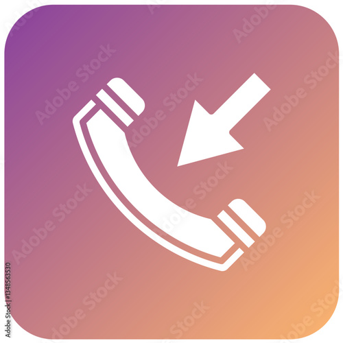 Vector Design Incoming Call Icon Style