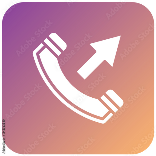 Vector Design Outgoing Call Icon Style