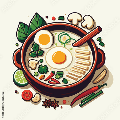 chicken, food, bowl, thai, asian, coconut, galangal, soup, dinner, thailand, spicy, lime, milk, background, tom kha, coconut soup, chili, creamy, cuisine, mushroom, gai, tom, sour, tom kha gai, thai f