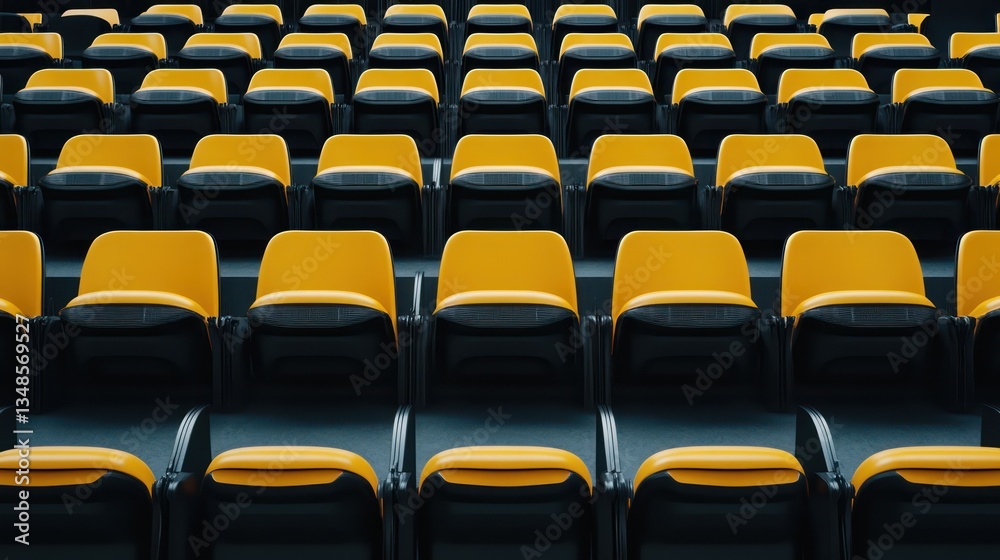 Fototapeta premium Yellow Seats in a Stadium