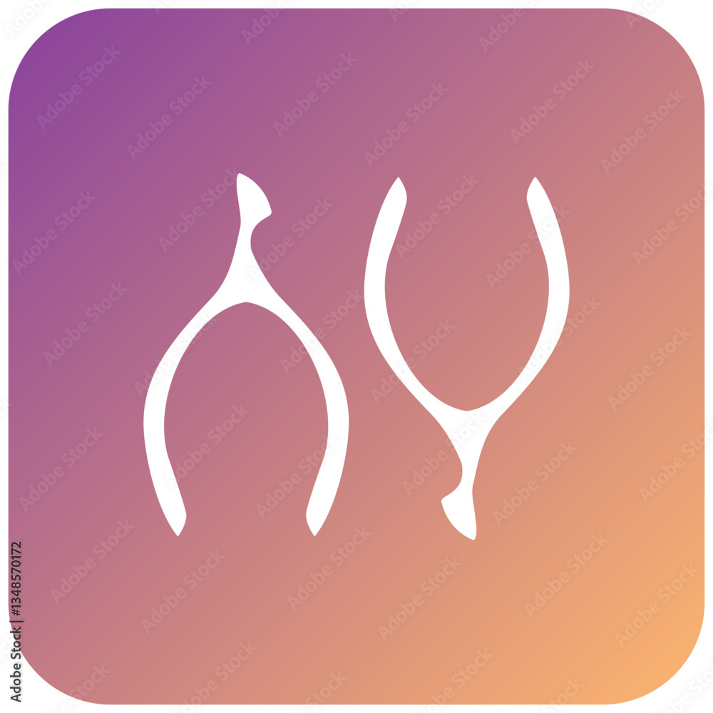 Obraz premium Vector Design Wishbone Icon Style