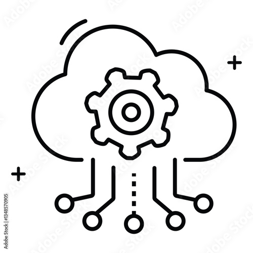 REST API and Software Integration Vector icon design with Editable Stroke