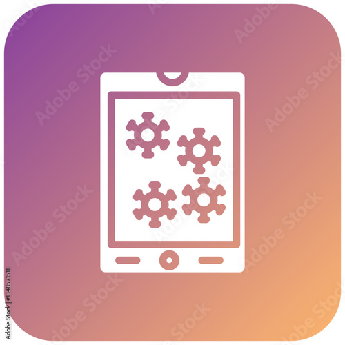 Vector Design Phone Virus Icon Style