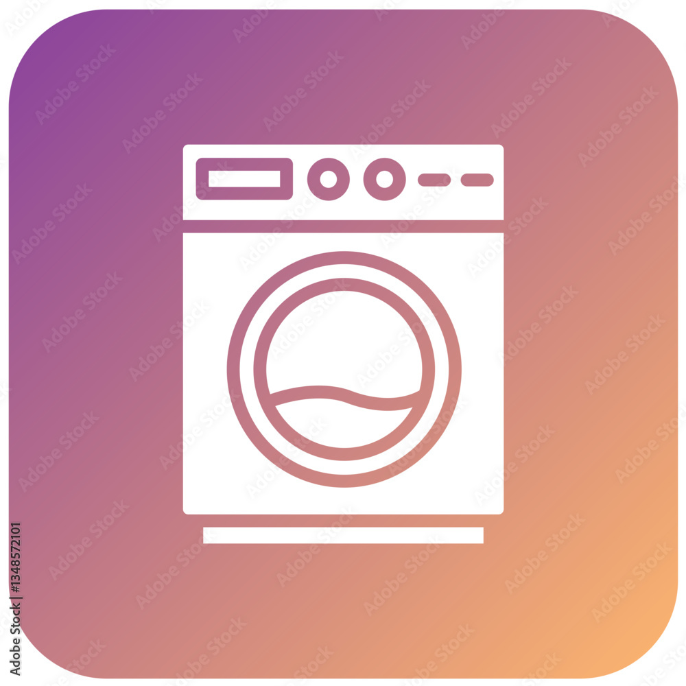 Vector Design Washing Machine Icon Style Vector Design Washing Machine Icon Style