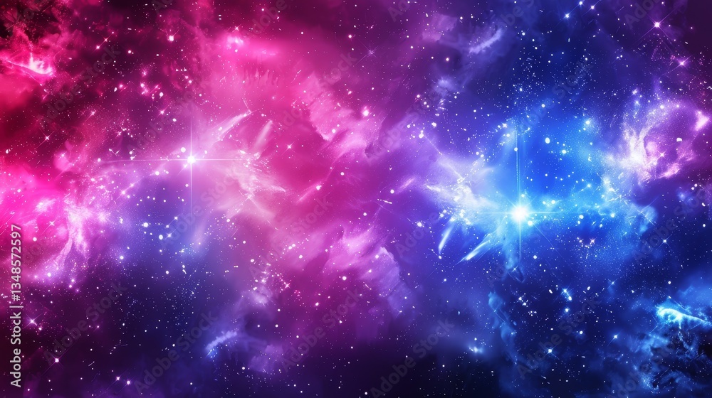 Fototapeta premium Breathtaking night sky showcasing a celestial view of stars and galaxies in the vast universe