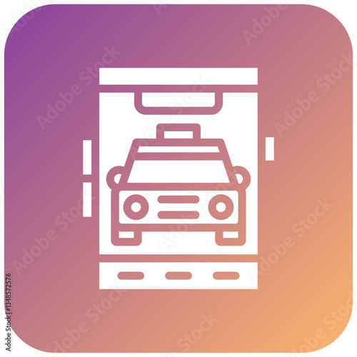 Vector Design Mobile Taxi Icon Style